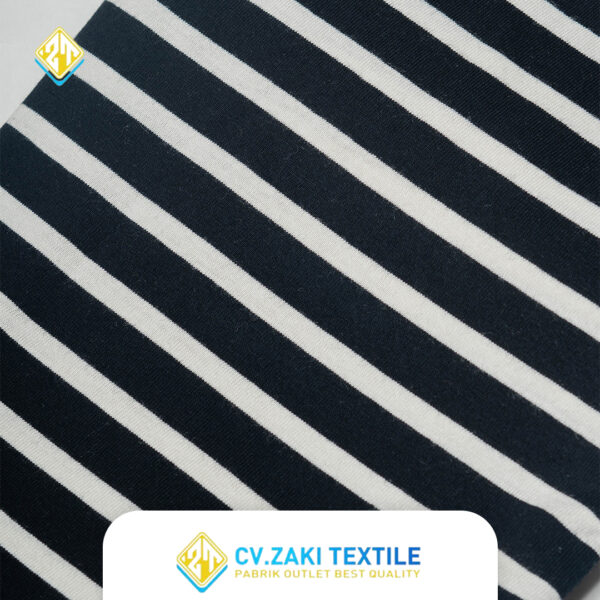STRIPES MEDIUM COTTON - HITAM PUTIH - Image 3