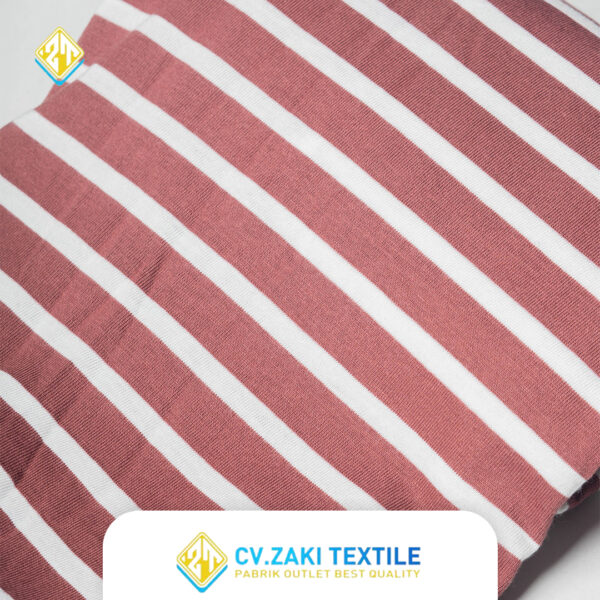 STRIPES MEDIUM COTTON - CANDY PUTIH - Image 3
