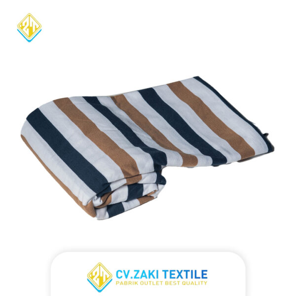 STRIPES 3 TONE - ALMOND NAVY PUTIH