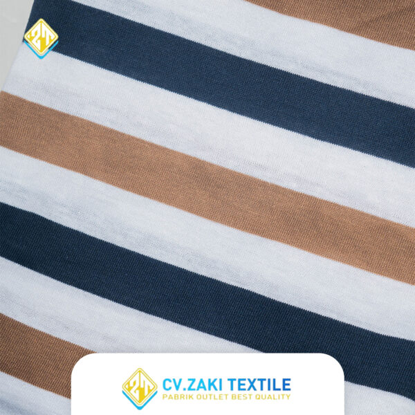 STRIPES 3 TONE - ALMOND NAVY PUTIH - Image 3