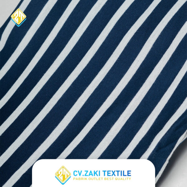 STRIPES MEDIUM COTTON - DEEPBLUE PUTIH - Image 3