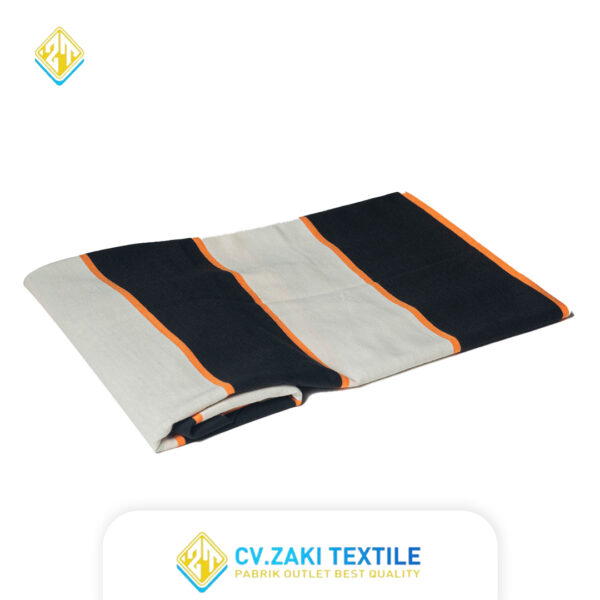 STRIPES MEDIUM BESAR - HITAM ORANGE CREAM