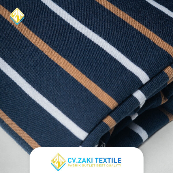 STRIPES MEDIUM 3 WARNA - NAVY ALMOND PUTIH - Image 2