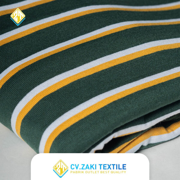 STRIPES SERI 2 - HIJAU BOTOL PUTIH MUSTARD - Image 2